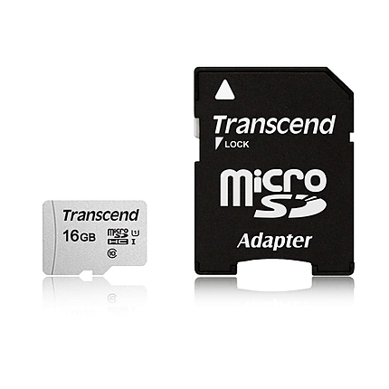 Transcend 16GB microSD w/ adapter UHS-I U1