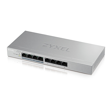 ZyXEL GS1200-8HPv2, 8 Port Gigabit PoE+ webmanaged Switch, 4x PoE, 60 Watt