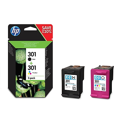 HP 301 2-pack Black/Tri-color Original Ink Cartridges