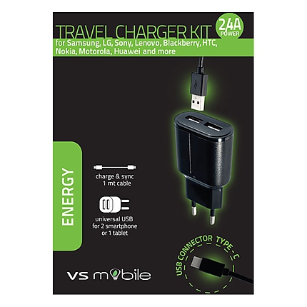 VS Mobile 2xUSB+USBcable typeC TC24AUWMC 40110