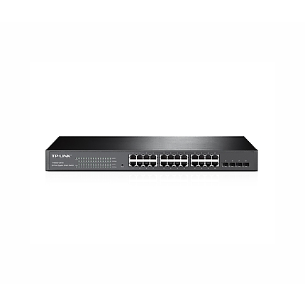 Комутатор TP-LINK T1600G-28TS, 24x Gigabit порта + 4 SFP слота, L2+, VLAN, IPv6