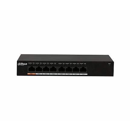 Комутатор Dahua PFS3008-8GT-96, 4GE PoE+4GE, Hi-PoE, неуправляем, 96W