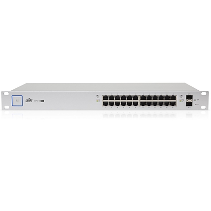 Комутатор Ubiquiti US-24-250W, 24-портов Gbit PoE+, 2xSFP слота, 250W, управляем