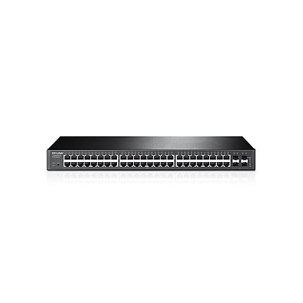 Комутатор TP-LINK T1600G-52TS, 48-port Gigabit порта, 4 SFP slots, L2+