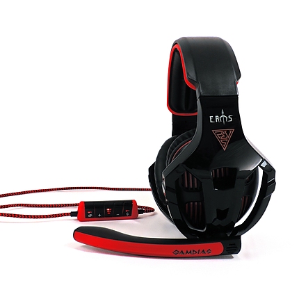 Жични Gaming Слушалки, Gamdias, EROS GHS2200-USB, Black/Red, USB 2.0