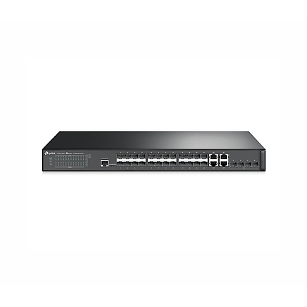 Комутатор TP-LINK T2600G-28SQ, 24xSFP, 4xSFP+, L2+, IPv6, DoS, ACL, Rack Mountable