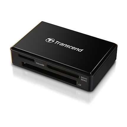 Transcend All-in-1 Multi Memory Card Reader, USB 3.0/3.1 Gen 1, Black