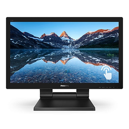 Philips 222B9T, 21.5" Wide TN LED, 2 ms, 1000:1, 50M:1 DCR, 250 cd/m2, 1920x1080@60Hz, Touch, Heigh Adjust, Tilt, USB, D-Sub, DVI, HDMI, DP, Headphone Out, Speakers, Black