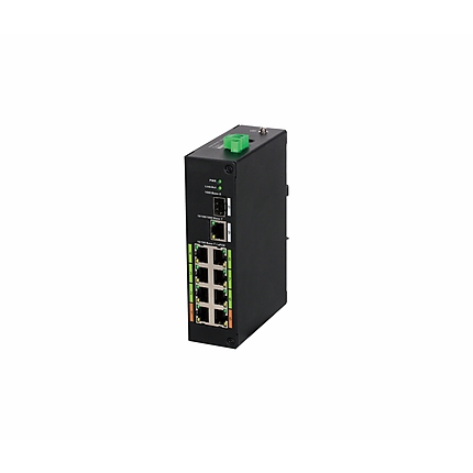 Комутатор Dahua LR2110-8ET-120, 8xFE, 1GbE RJ45, 1xSFP,  ePOE до 800м