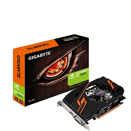 Видео карта GIGABYTE GeForce® GT 1030 OC 2GB GDDR5 64 bit, DVI-D, HDMI