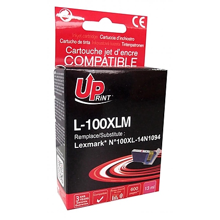 Мастилница UPRINT 14N1094, LEXMARK 100XL/Lex S305/S405/S505/S605/Pro705/Pro805, Magenta