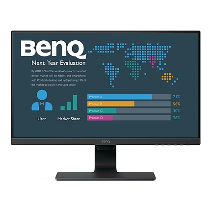 BenQ BL2480, 23.8'' IPS, 5ms, 1920x1080 FHD, Stylish Eye Care Monitor, 72% NTSC, Flicker-free, B.I., LBL, 1000:1, DCR 20M:1, 8 bit, 250cd/m2, VGA, HDMI, DP, Audio Line In, Speakers, Tilt, Slim Bezel Design, Black