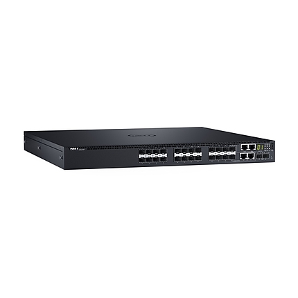 Dell Networking S3148, L3, 48x 1GbE, 2xCombo, 2x 10GbE SFP+ fixed ports, Stacking, IO to PSU airflow, 1x AC PSU, LLW 210-AIMR