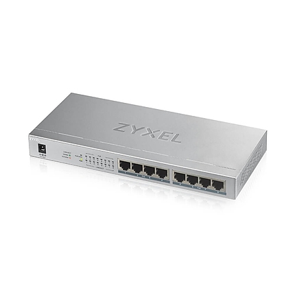 ZyXEL GS1008-HP, 8 Port Gigabit PoE+ unmanaged desktop Switch, 8 x PoE, 60 Watt