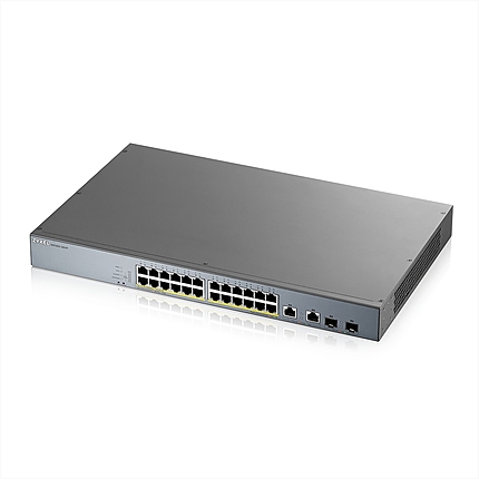 ZyXEL GS1350-26HP, 26 Port managed CCTV PoE switch, long range, 375W