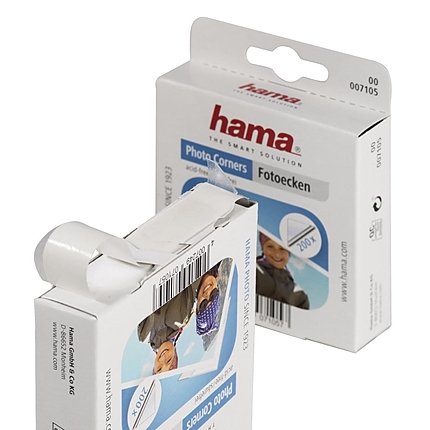 Самозалепващи ъгълчета за снимки HAMA 07108, 2 x 500 броя, 2 пакета