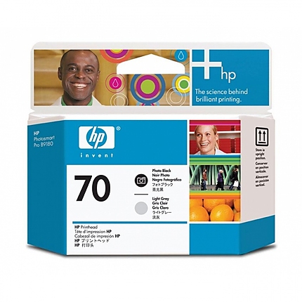 HP 70 Photo Black and Light Gray Printhead