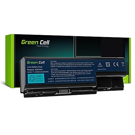 Батерия  за лаптоп Acer Aspire 7720 7535 6930 5920 5739 5720 5520 5315 5220  AS07B32 14.8V 4400mAh GREEN CELL