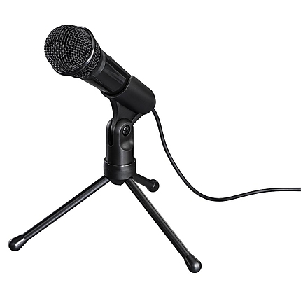 Настолен микрофон HAMA MIC-P35 Allround, за PC/лаптоп, 3.5 mm жак, Черен