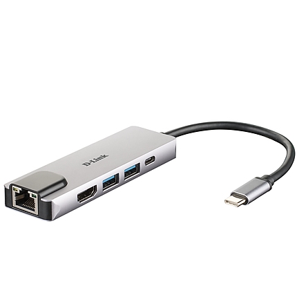 D-Link 5-in-1 USB-C Hub with HDMI/Ethernet and Power Delivery