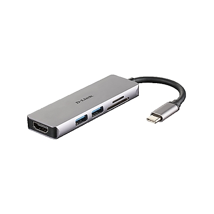 D-Link 5-in-1 USB-C Hub with HDMI and SD/microSD Card Reader