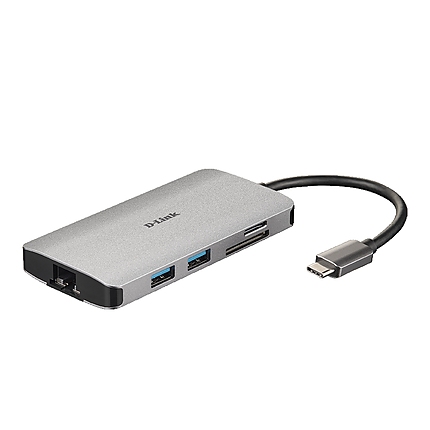 D-Link 8-in-1 USB-C Hub with HDMI/Ethernet/Card Reader/Power Delivery