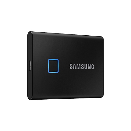 Samsung Portable SSD T7 Touch 1TB, USB 3.2, Fingerprint, Read 1050 MB/s Write 1000 MB/s, Black