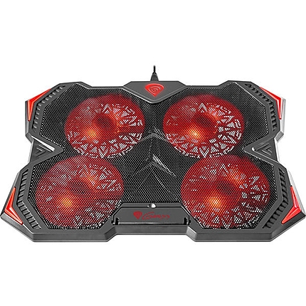 Genesis Laptop Cooling Pad Oxid 250 15.6-17.3 4 Fans, Led Light, 2 Usb