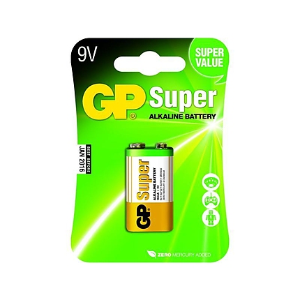 Алкална батерия GP SUPER 6LF22 /6LR61/ /9V/ 1 бр. блистер 1604A