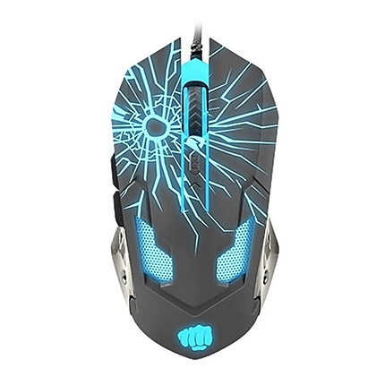 Fury Gaming mouse, Gladiator, optical 3200DPI, Illuminated black