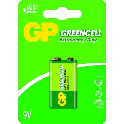 Цинк карбонова батерия GP 6F22 /9V/ Greencell 1604GLF-U1 1 бр. блистер