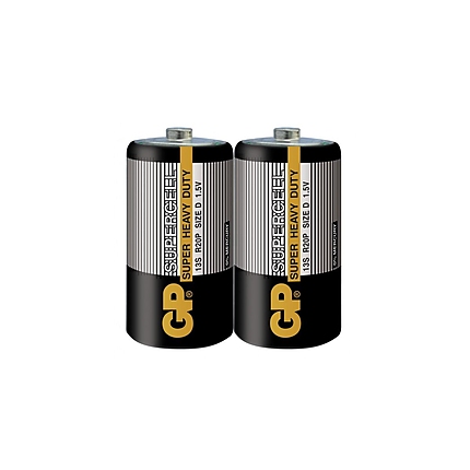 Цинк карбонова батерия R20 SUPERCELL 13S-S2 /2 бр. в опаковка/ shrink 1.5V GP