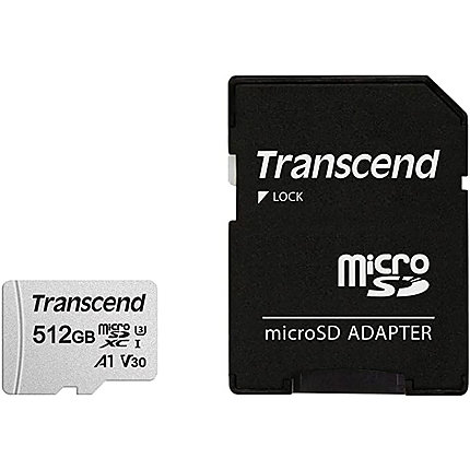 Transcend 512GB microSD w/ adapter UHS-I U3 A1