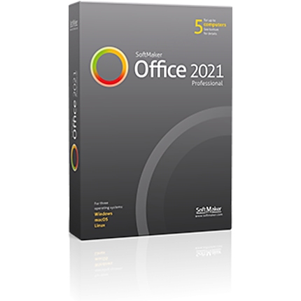 Софтуерен офис пакет SoftMaker Office Proffesional 2021 for Windows- електронен лиценз за 15 бр. потребителя