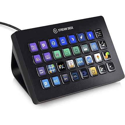 Контролер Elgato Stream Deck, 32 LCD бутона, черен