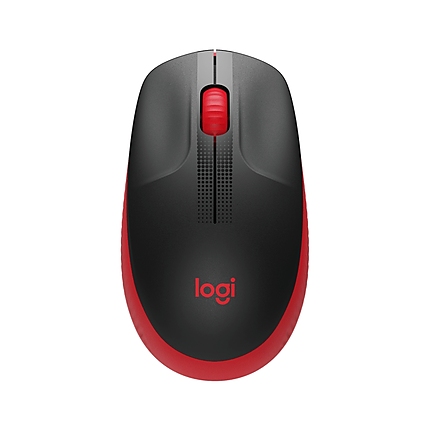 Logitech M190 Full-size wireless mouse - RED - 2.4GHZ - N/A - EMEA - M190