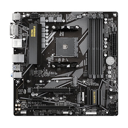 Дънна платка GIGABYTE B550M DS3H 1.x Socket AM4, 4 x DDR4