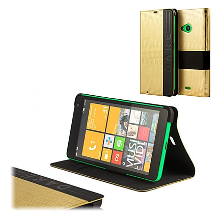 FLIP COVER LUMIA 535 GOLD SKIN