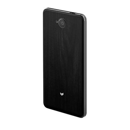 MS LUMIA 650 FLIP CVR BLK WOOD