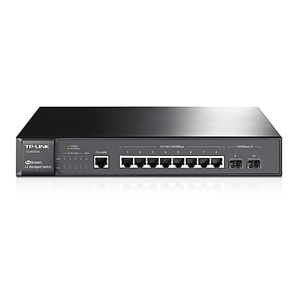 10-port Gigabit L2 Managed Комутатор, 8 10/100/1000Mbps RJ45 ports including 2x SFP  slots