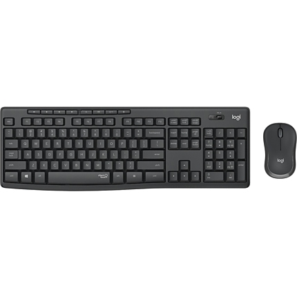 Kомплект безжични клавиатура с мишка Logitech MK295 Silent, Графит