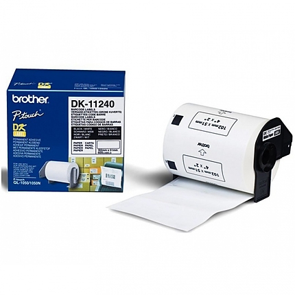 Brother DK-11240 Barcode Paper Labels, 51mmx102mm, 600 labels per roll, Black on White