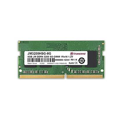 Transcend 8GB JM DDR4 3200 SO-DIMM 1Rx16 1Gx16 CL22 1.2V