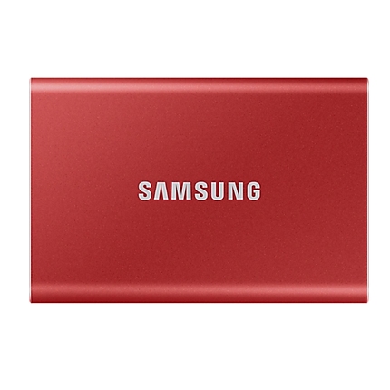 Samsung Portable SSD T7 500GB, USB 3.2, Read 1050 MB/s Write 1000 MB/s, Metallic Red