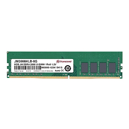 Transcend 4GB JM DDR4 2666Mhz U-DIMM 1Rx8 512Mx8 CL19 1.2V