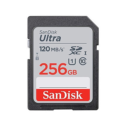 Карта памет SANDISK Ultra SDHC, 256GB, Class 10, U1, 120 Mb/s