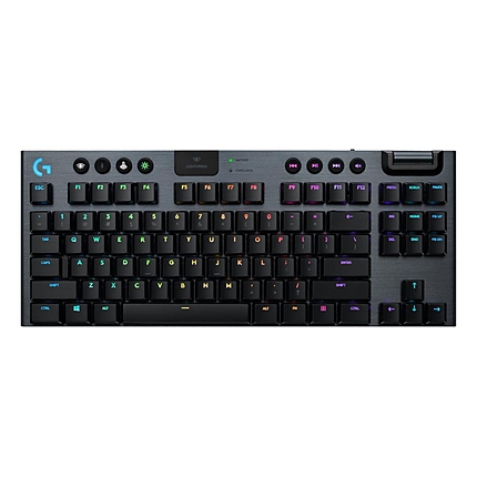 Безжична геймърска механична клавиатура Logitech, G915 TKL Black Lightsync RGB, Tactile суичове