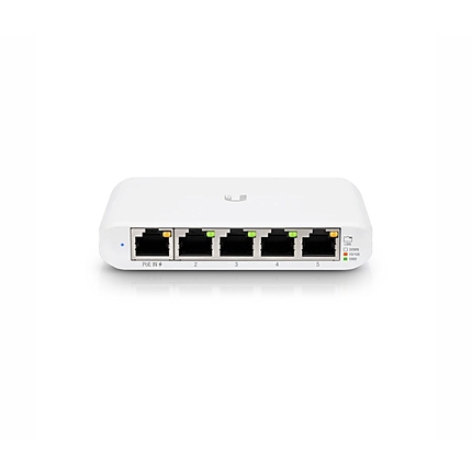 Комутатор Ubiquiti USW-Flex-Mini, управляем 5 порта Gigabit, PoE или 5V, 1A USB-C