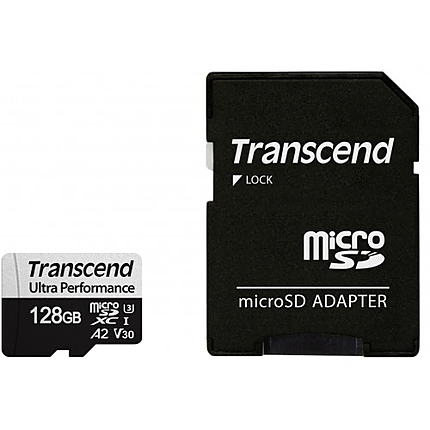 Transcend 128GB micro SD w/ adapter UHS-I U3 A2 Ultra Performance