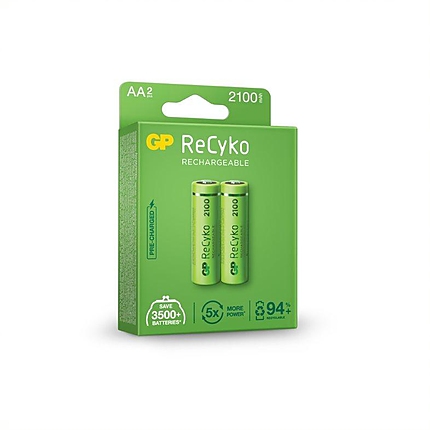 Акумулаторна Батерия GP R6 AA 2100mAh RECYKO 210AAHCE-EB2 NiMH 2 бр. в опаковка GP